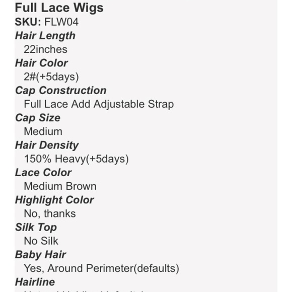 Curly Indian Full Lace Wig - Picture 4 of 4